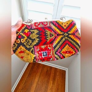Vintage Patterned Shoulder Bag